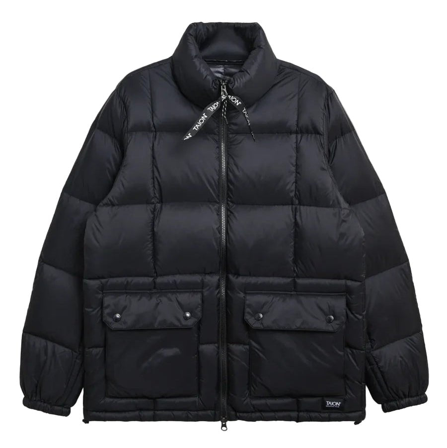 Taion Mountain Packable Down Jacket Black - Merchant Menswear