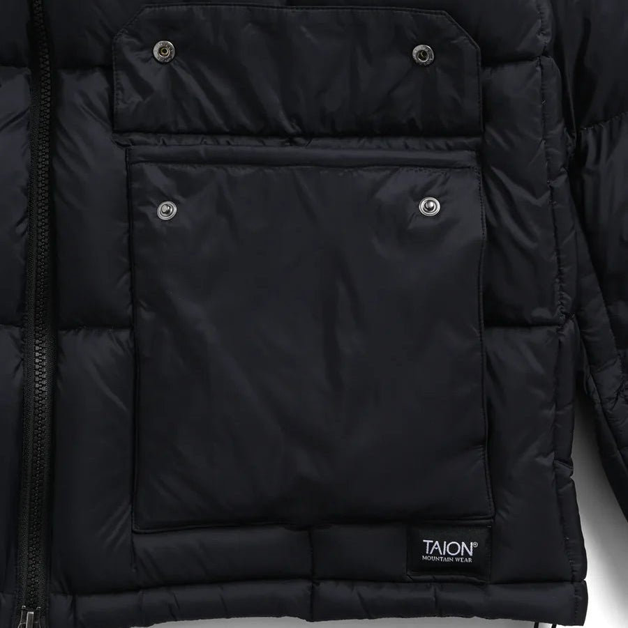 Taion Mountain Packable Down Jacket Black - Merchant Menswear