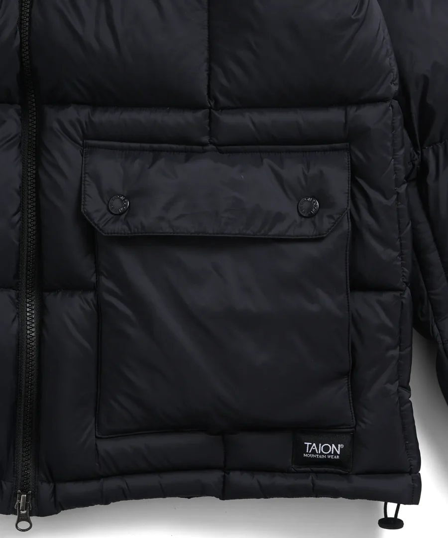 Taion Mountain Packable Down Jacket Black - Merchant Menswear
