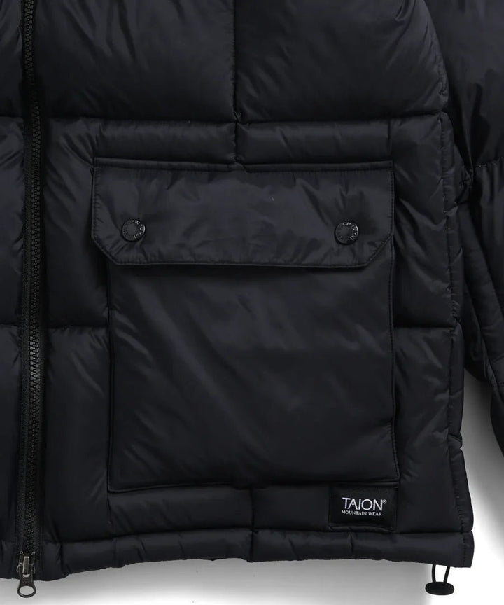 Taion Mountain Packable Down Jacket Black - Merchant Menswear