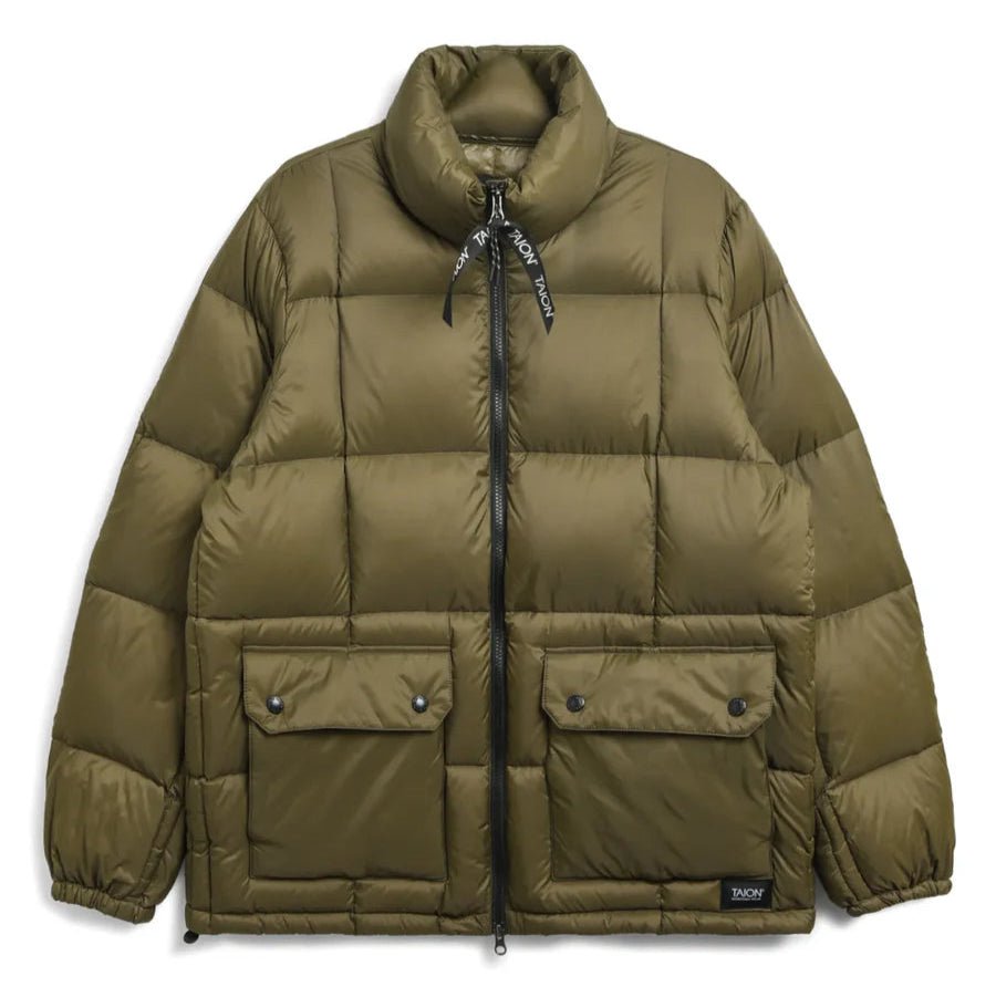 Taion Mountain Packable Down Jacket Olive - Merchant Menswear