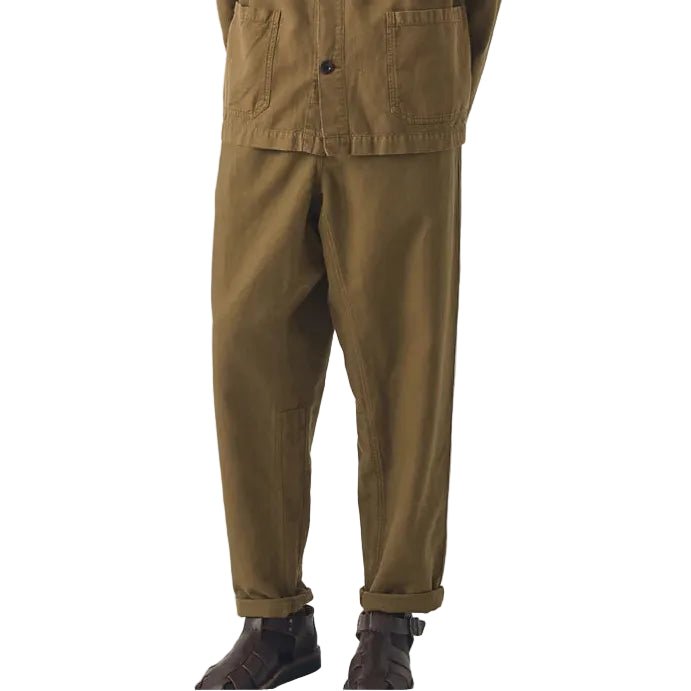 Toast Menswear Alfie Woodland Green Herringbone Trousers Green - Merchant Menswear