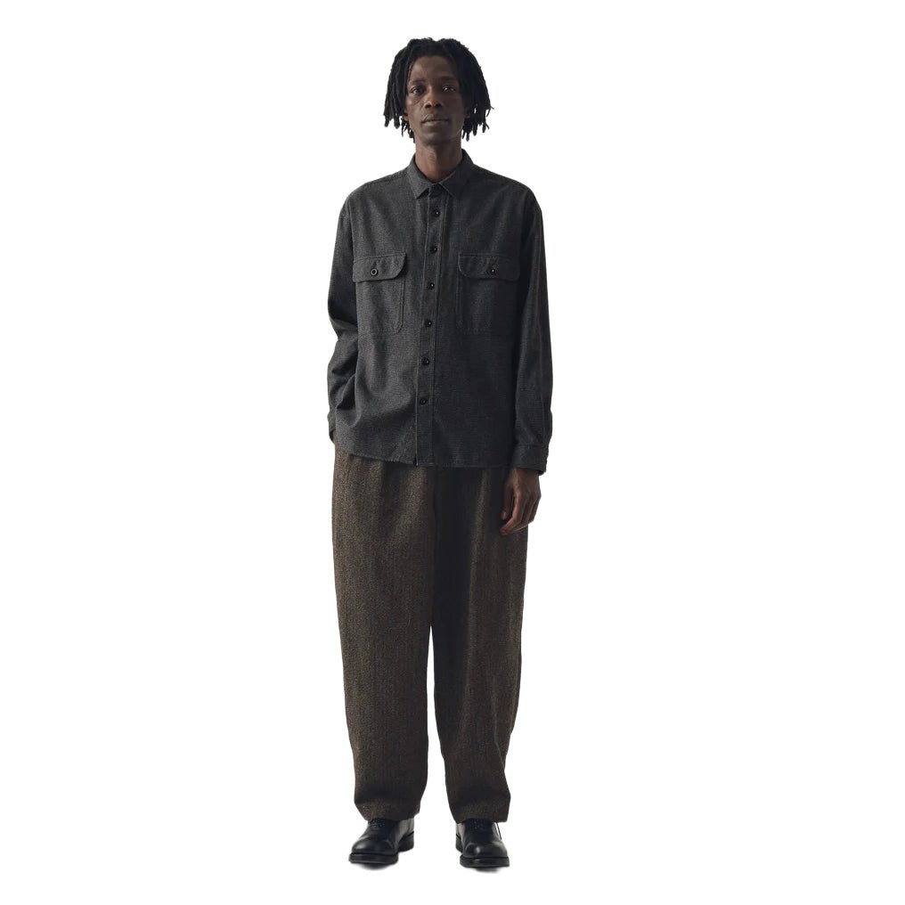 Toast Menswear Brushed Cotton Workwear Shirt Charcoal Grey - Merchant Menswear