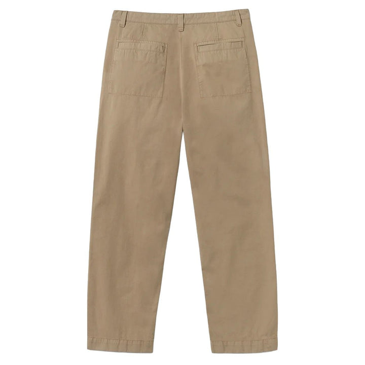 Toast Menswear Otto Pleated Twill Trousers Oyster - Merchant Menswear