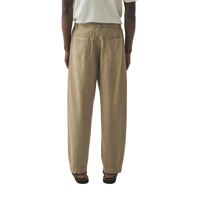 Toast Menswear Otto Pleated Twill Trousers Oyster - Merchant Menswear