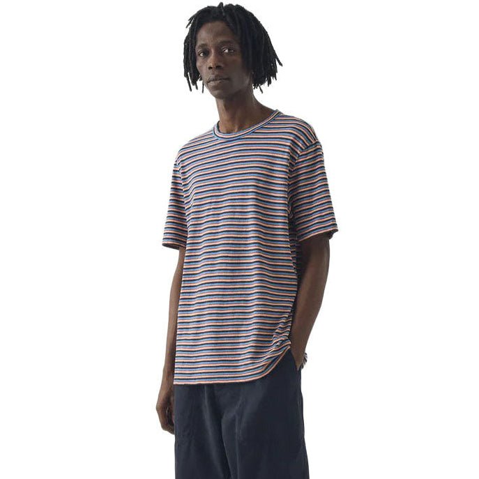 Toast Menswear Theo Cotton Stripe T-Shirt Multi - Merchant Menswear