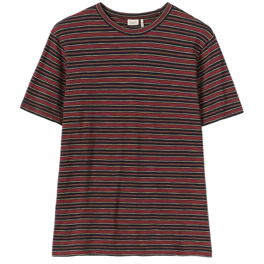 Toast Menswear Theo Cotton Stripe Tee Provencal Blue Multi - Merchant Menswear