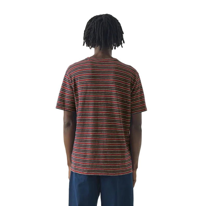Toast Menswear Theo Cotton Stripe Tee Provencal Blue Multi - Merchant Menswear