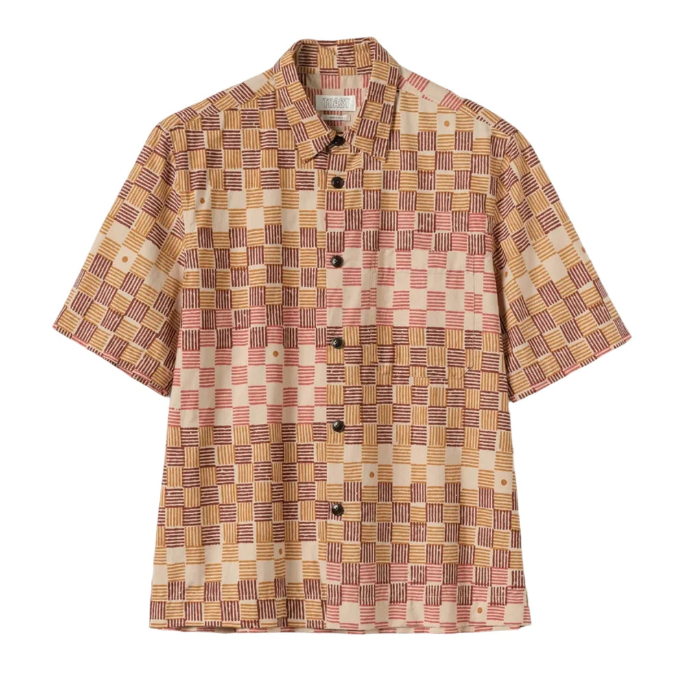 Toast Menswear Variegated Block Print Shirt Mace SS/26 - Merchant Menswear