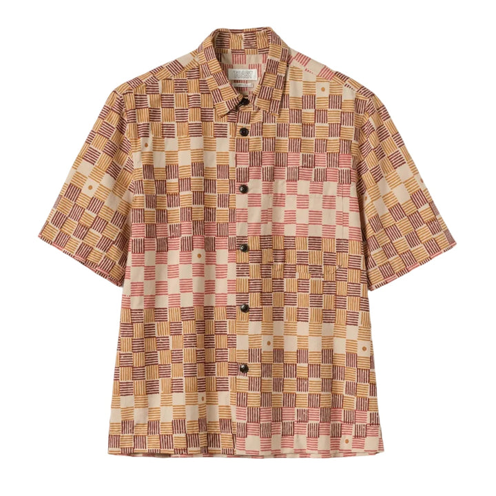 Toast Menswear Variegated Block Print Shirt Mace SS/26 - Merchant Menswear