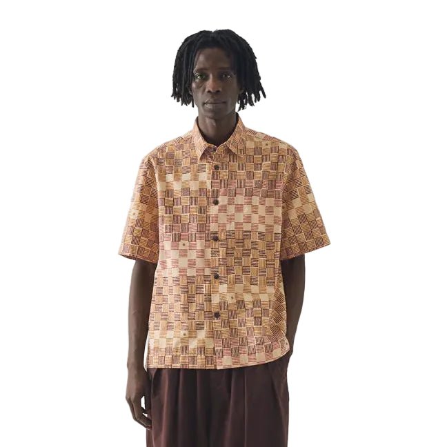 Toast Menswear Variegated Block Print Shirt Mace SS/26 - Merchant Menswear