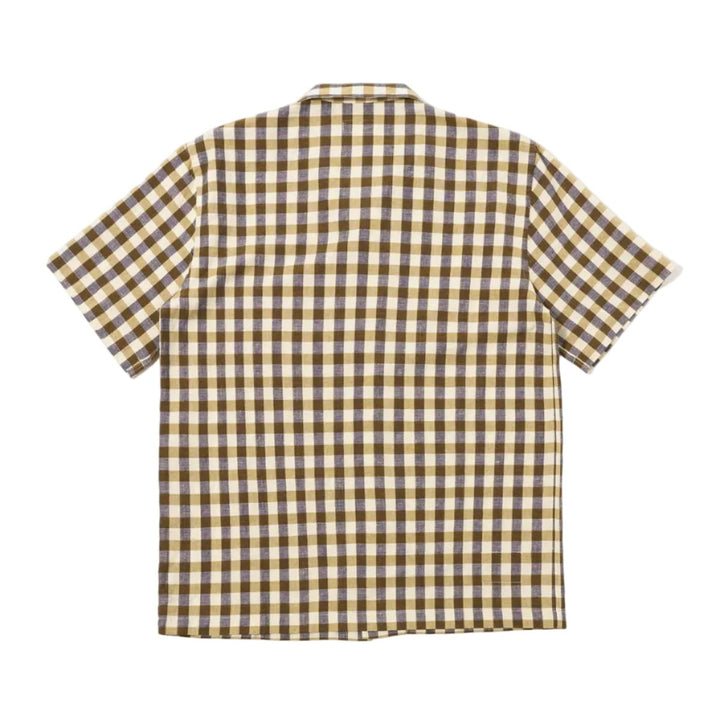 Universal Works Aberdeen Lincot Check Road Shirt Olive - Merchant Menswear