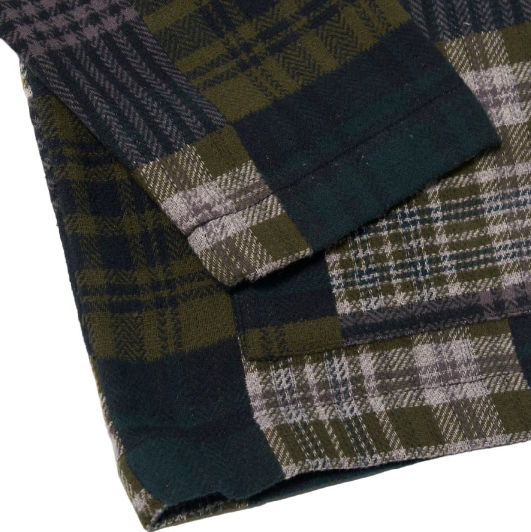Universal Works Dockside Jacket Japanese Patchwork Green - Merchant Menswear