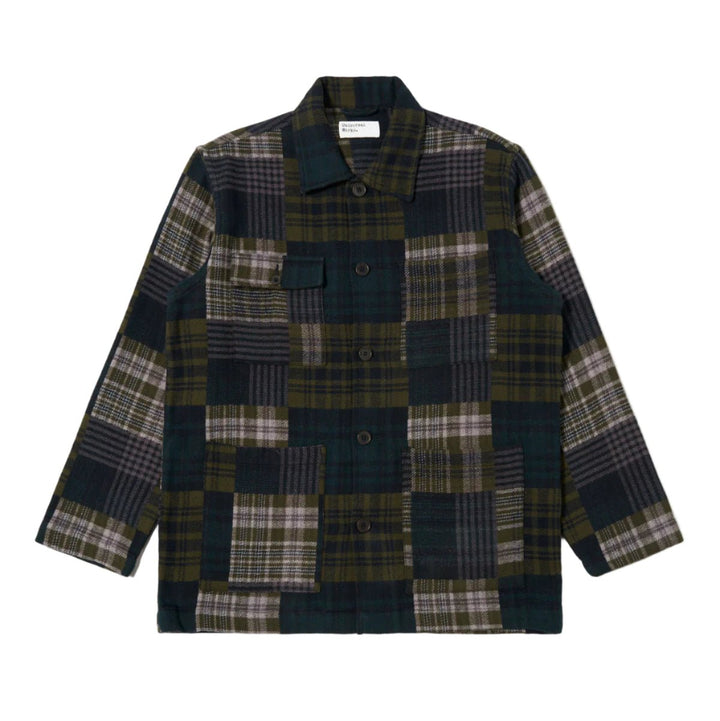 Universal Works Dockside Jacket Japanese Patchwork Green - Merchant Menswear