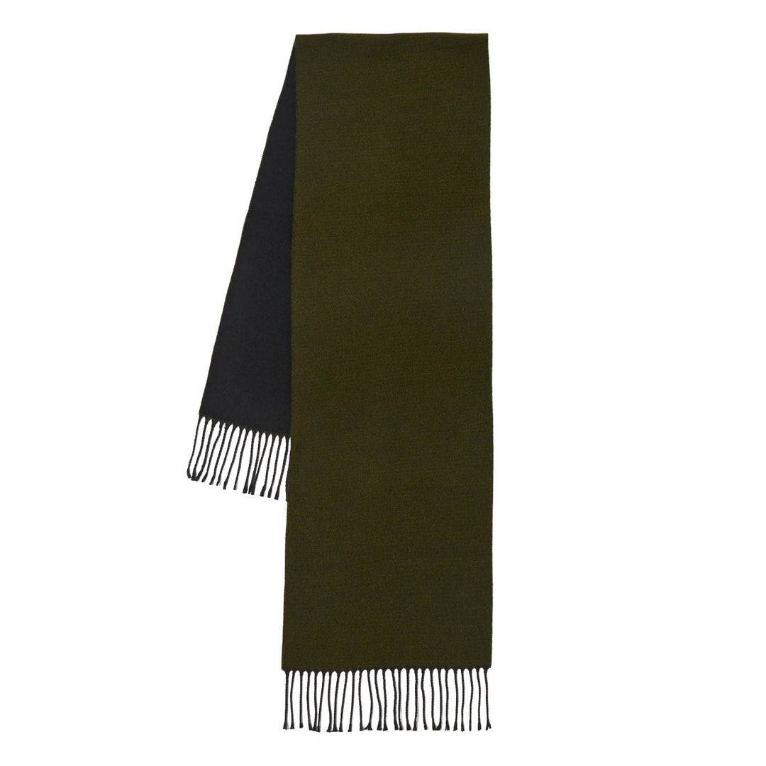 Universal Works Double Sided Scarf Green / Black - Merchant Menswear