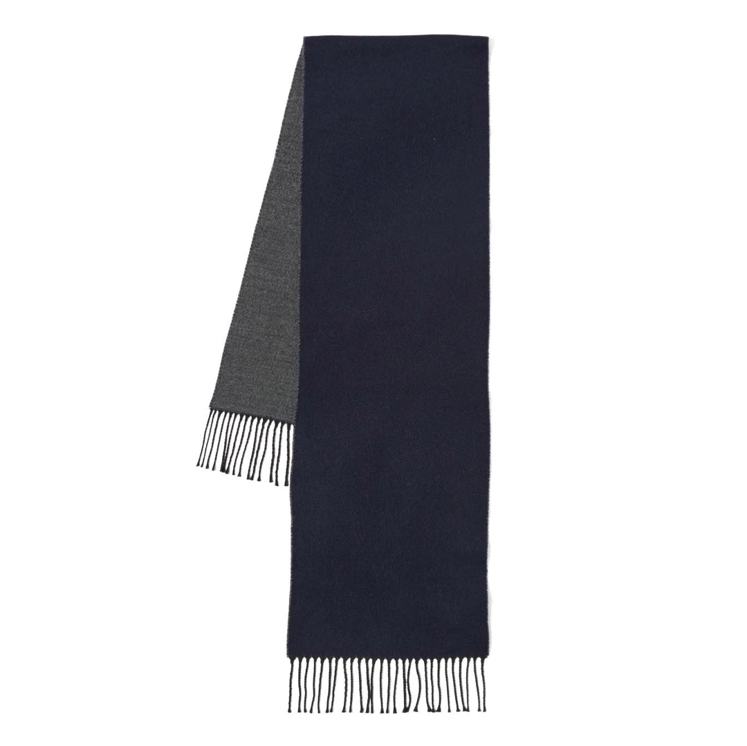 Universal Works Double Sided Scarf Navy / Mid Grey - Merchant Menswear