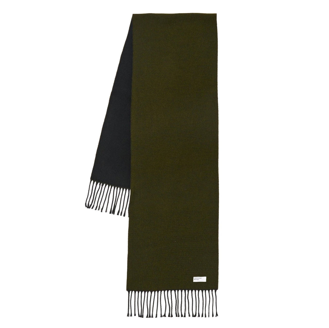 Universal Works Doubled Sided Scarf Green/Black - Merchant Menswear