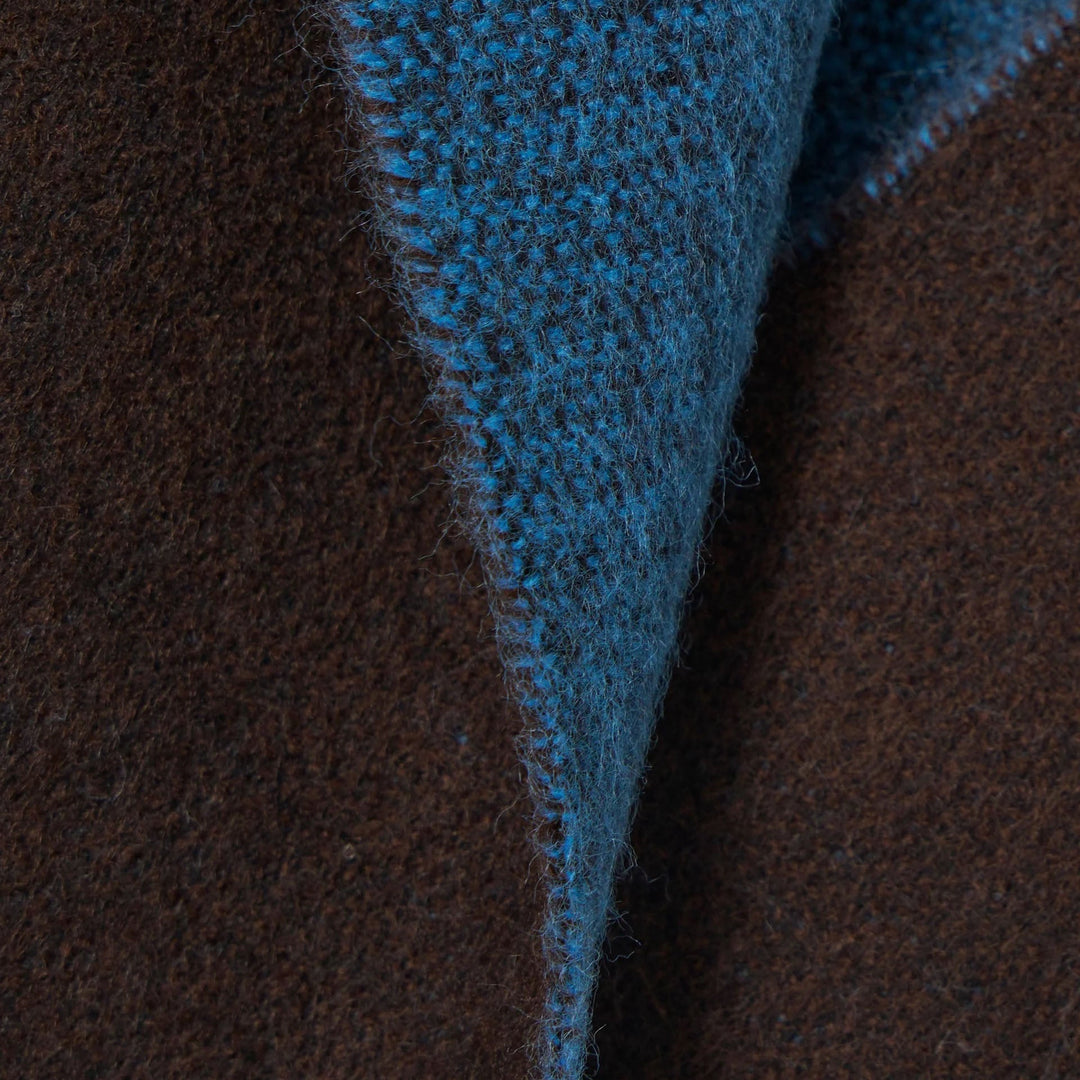 Universal Works Doubled Sided Scarf Light Blue/Brown - Merchant Menswear
