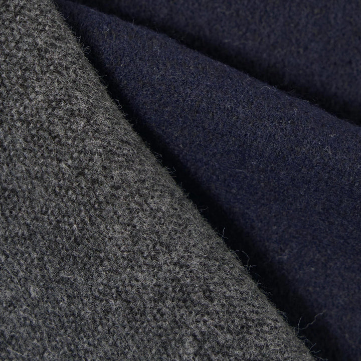 Universal Works Doubled Sided Scarf Navy/Mid Grey - Merchant Menswear