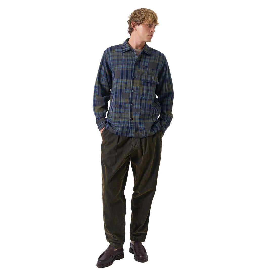 Universal Works Fatigue Shirt Shadows Check - Merchant Menswear
