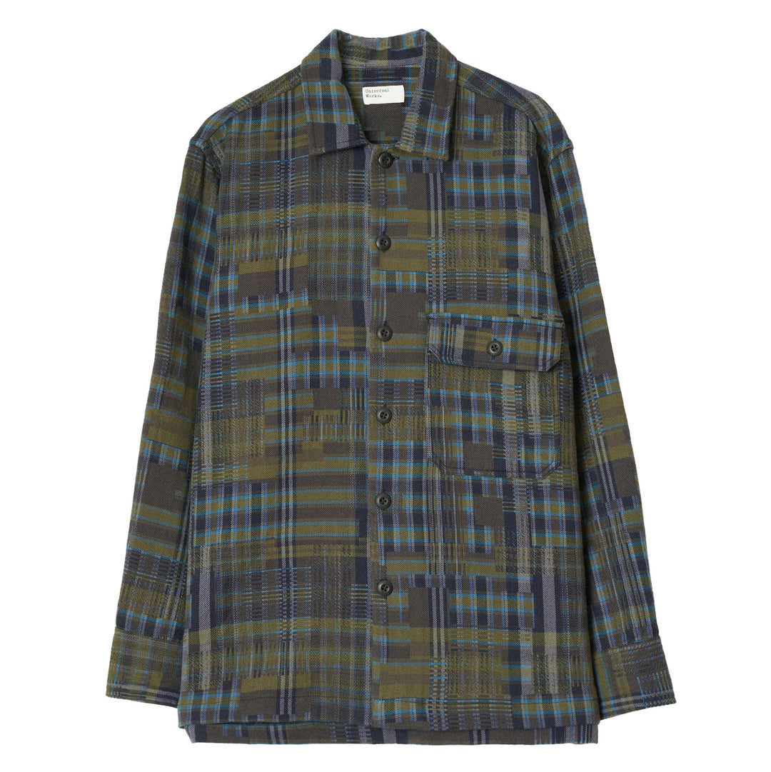 Universal Works Fatigue Shirt Shadows Check - Merchant Menswear