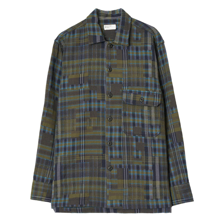 Universal Works Fatigue Shirt Shadows Check - Merchant Menswear
