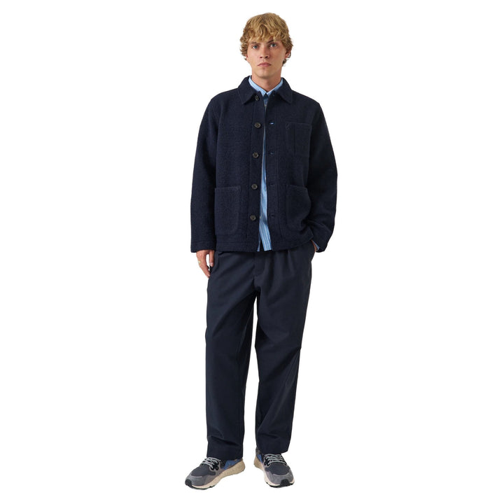 Universal Works Field Jacket Navy Wool Fleece - Merchant Menswear