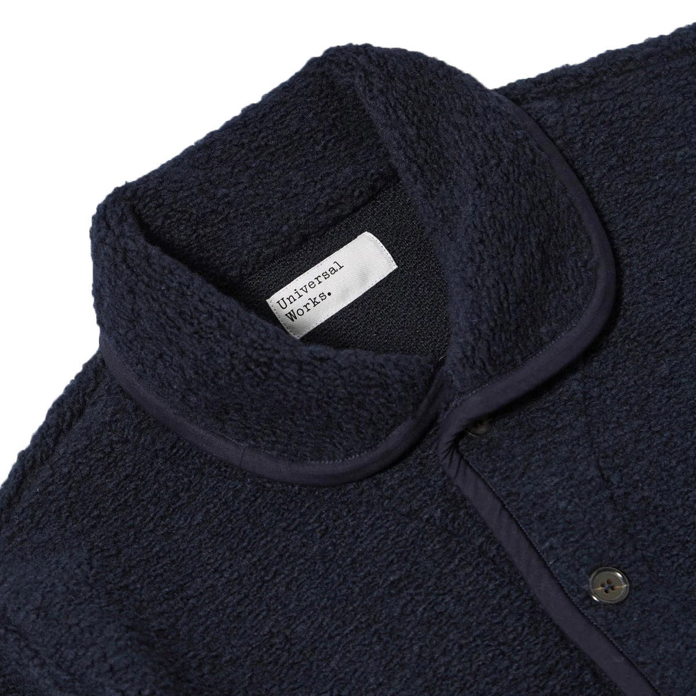Universal Works Lancaster Jacket Wool Fleece Navy - Merchant Menswear