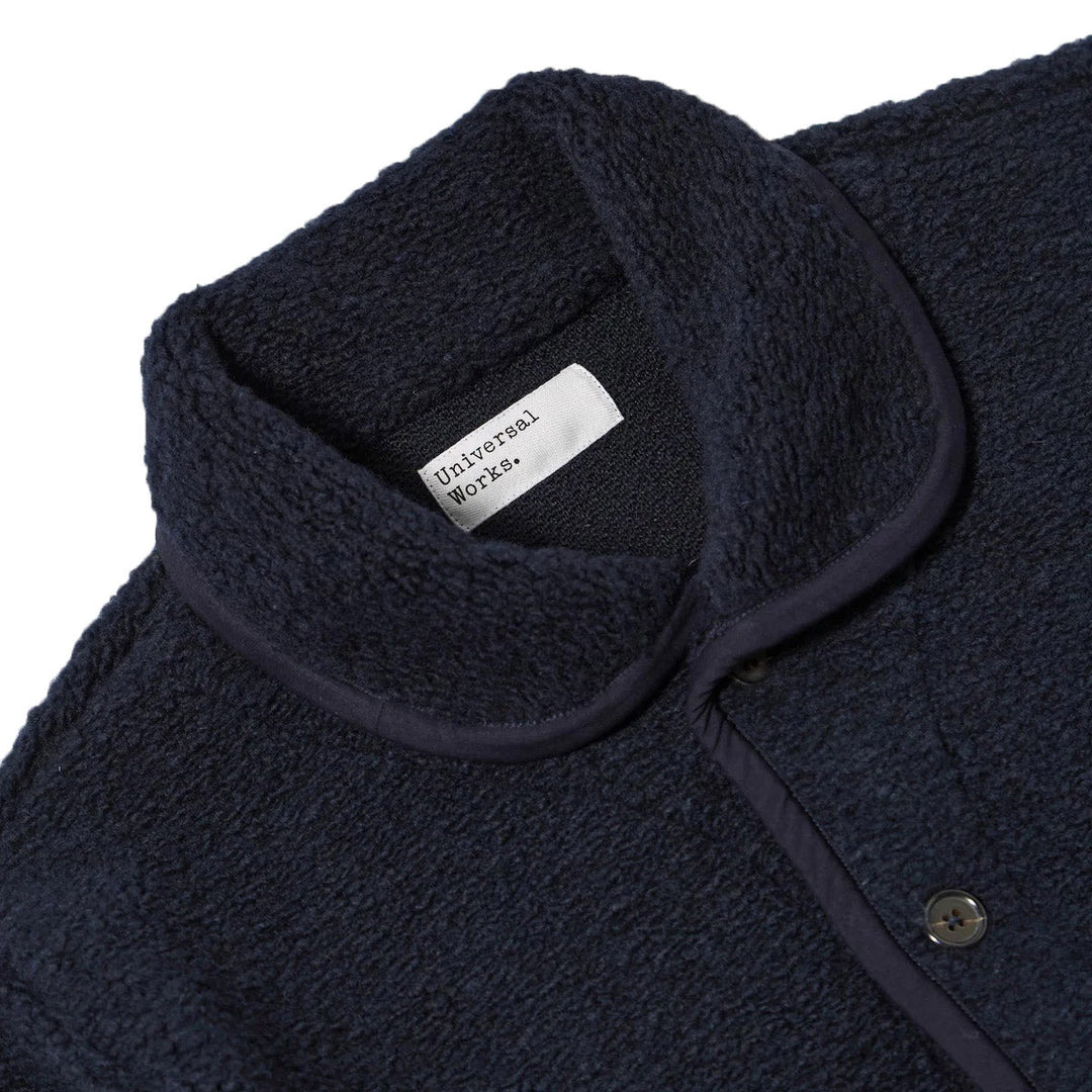 Universal Works Lancaster Jacket Wool Fleece Navy - Merchant Menswear