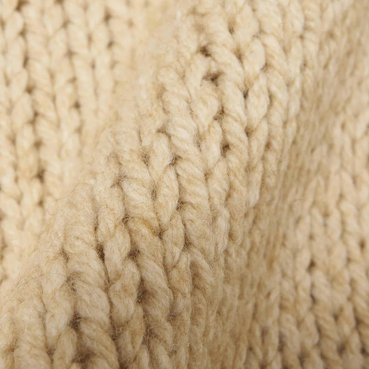 Universal Works Langdale Chunky Stripe Wool Cardigan Sand - Merchant Menswear