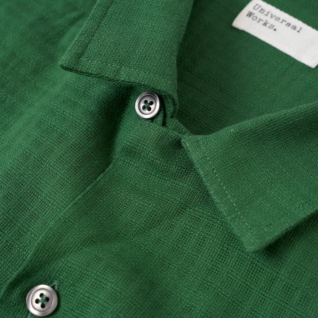 Universal Works Letts Cotton Road Shirt Green - Merchant Menswear