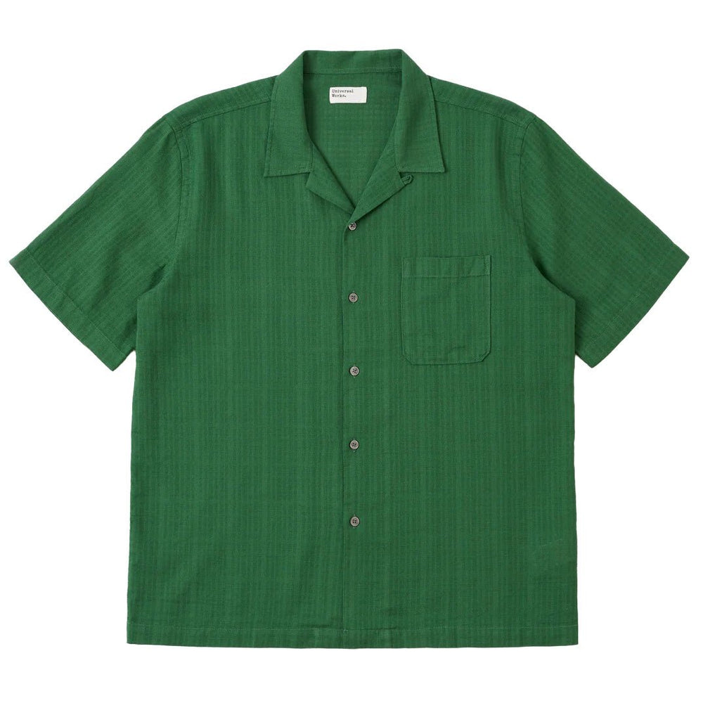 Universal Works Letts Cotton Road Shirt Green - Merchant Menswear
