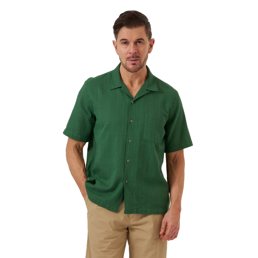 Universal Works Letts Cotton Road Shirt Green - Merchant Menswear
