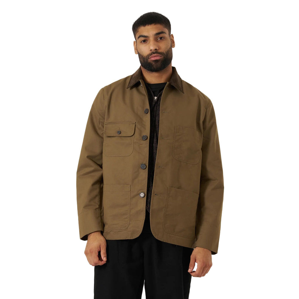 Universal Works Merchant Jacket Brushed Polytech Khaki - Merchant Menswear