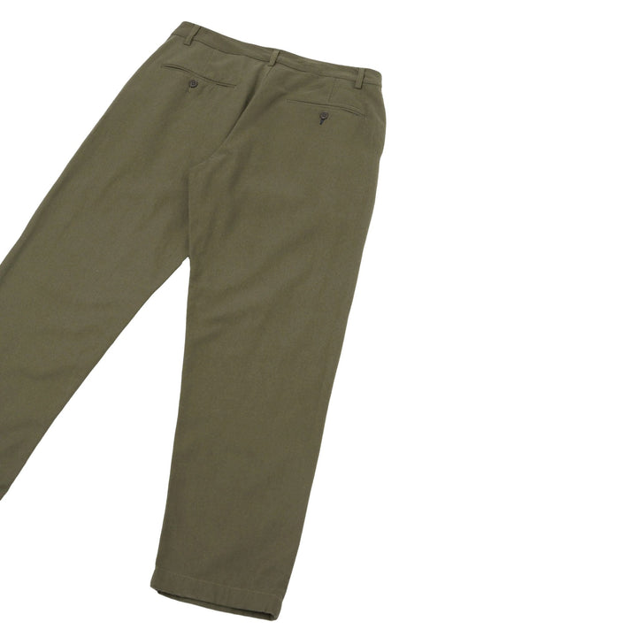 Universal Works Military Chino In Brushed Moleskin Olive - Merchant Menswear