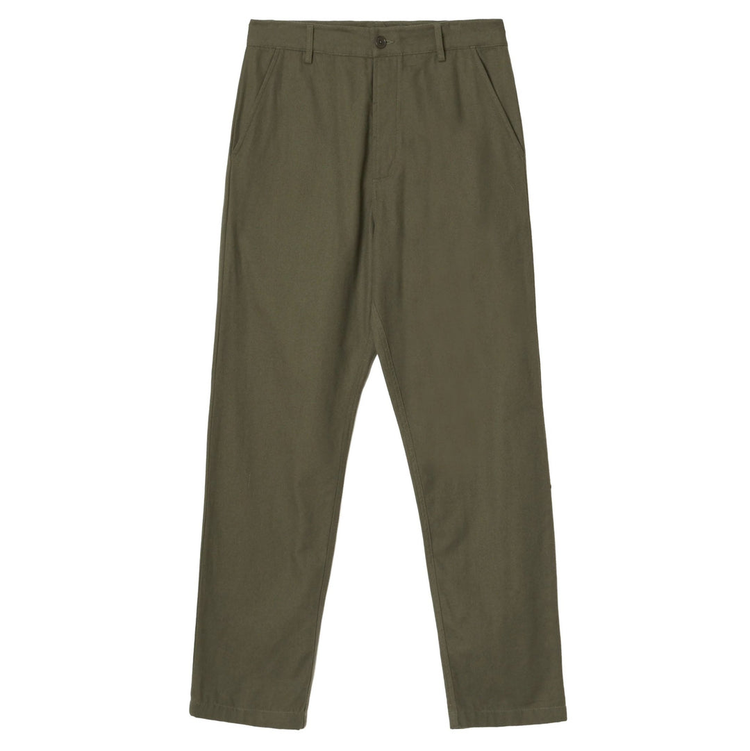 Universal Works Military Chino In Brushed Moleskin Olive - Merchant Menswear