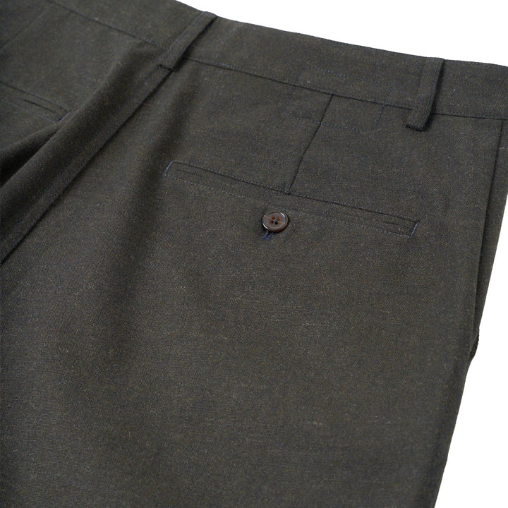 Universal Works Military Chino Olive Recycled Tweed - Merchant Menswear
