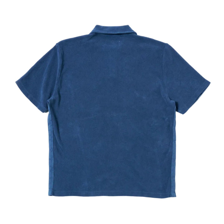 Universal Works Newlyn Jersey Sweat Fleece Polo Navy - Merchant Menswear