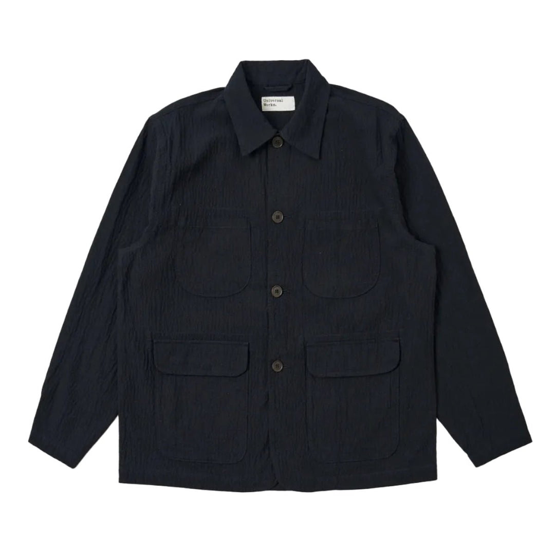Universal Works Ospina Cotton Labour Jacket Dark Navy - Merchant Menswear