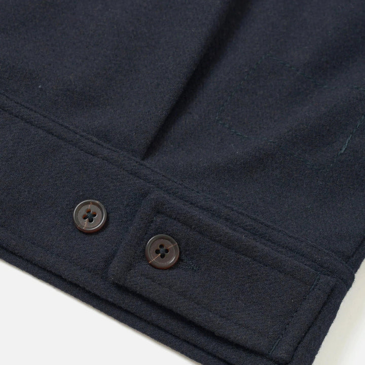 Universal Works Rose Bowl Jacket Dublin Wool Mix Dark Navy - Merchant Menswear