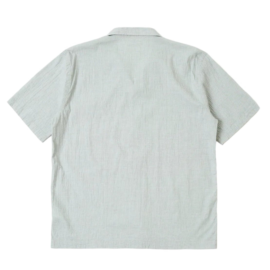 Universal Works Seersucker Road Shirt Green - Merchant Menswear