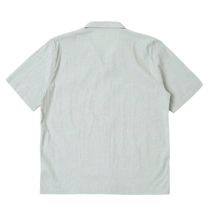Universal Works Seersucker Road Shirt Green - Merchant Menswear