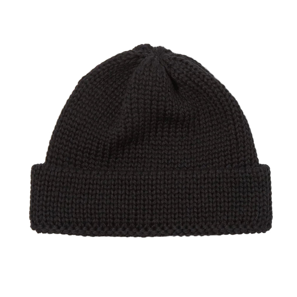Universal Works Short Watch Cap British Wool Black - Merchant Menswear