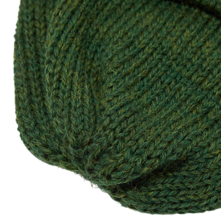 Universal Works Short Watch Cap British Wool Green - Merchant Menswear
