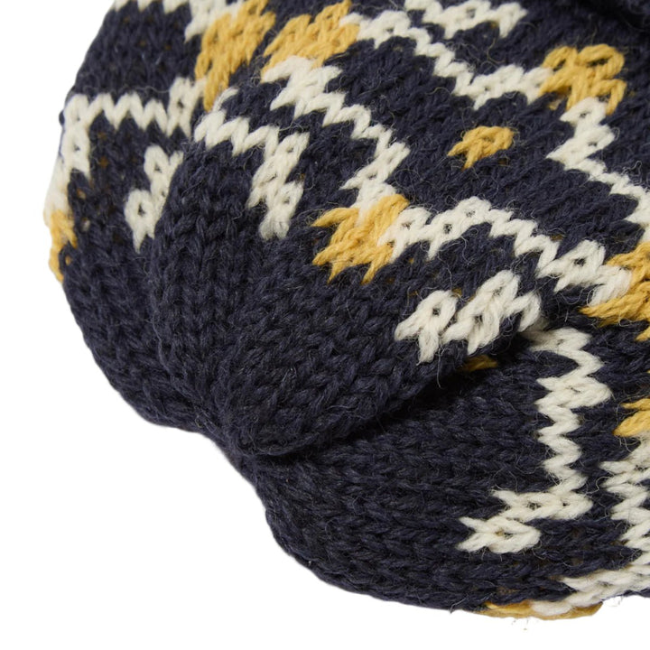 Universal Works Short Watch Cap - British Wool Navy/Ecru - Merchant Menswear