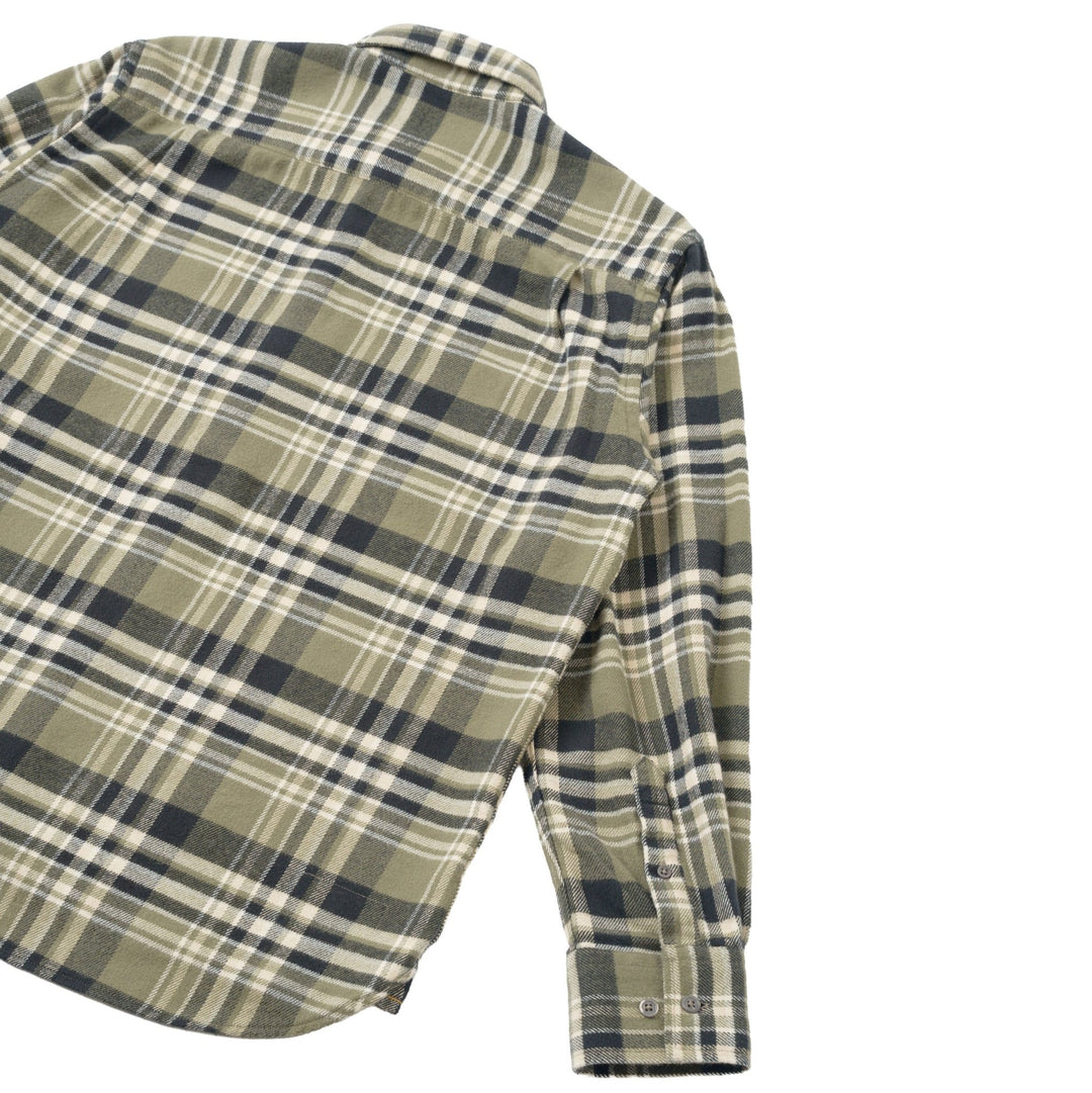 Universal Works Standard Shirt Jazz Check Olive - Merchant Menswear