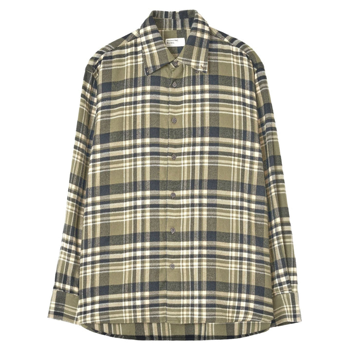 Universal Works Standard Shirt Jazz Check Olive - Merchant Menswear