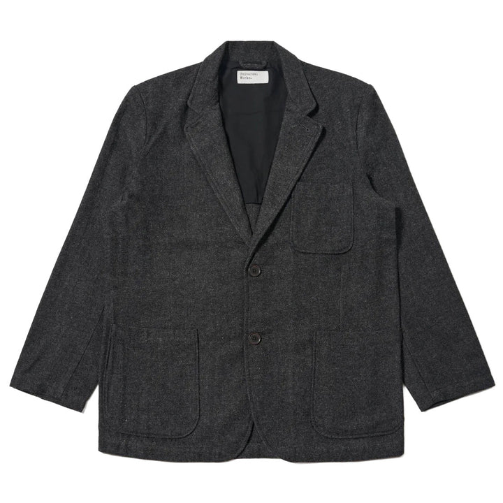 Universal Works Two Button Jacket Anders Wool Upcycled Grey - Merchant Menswear