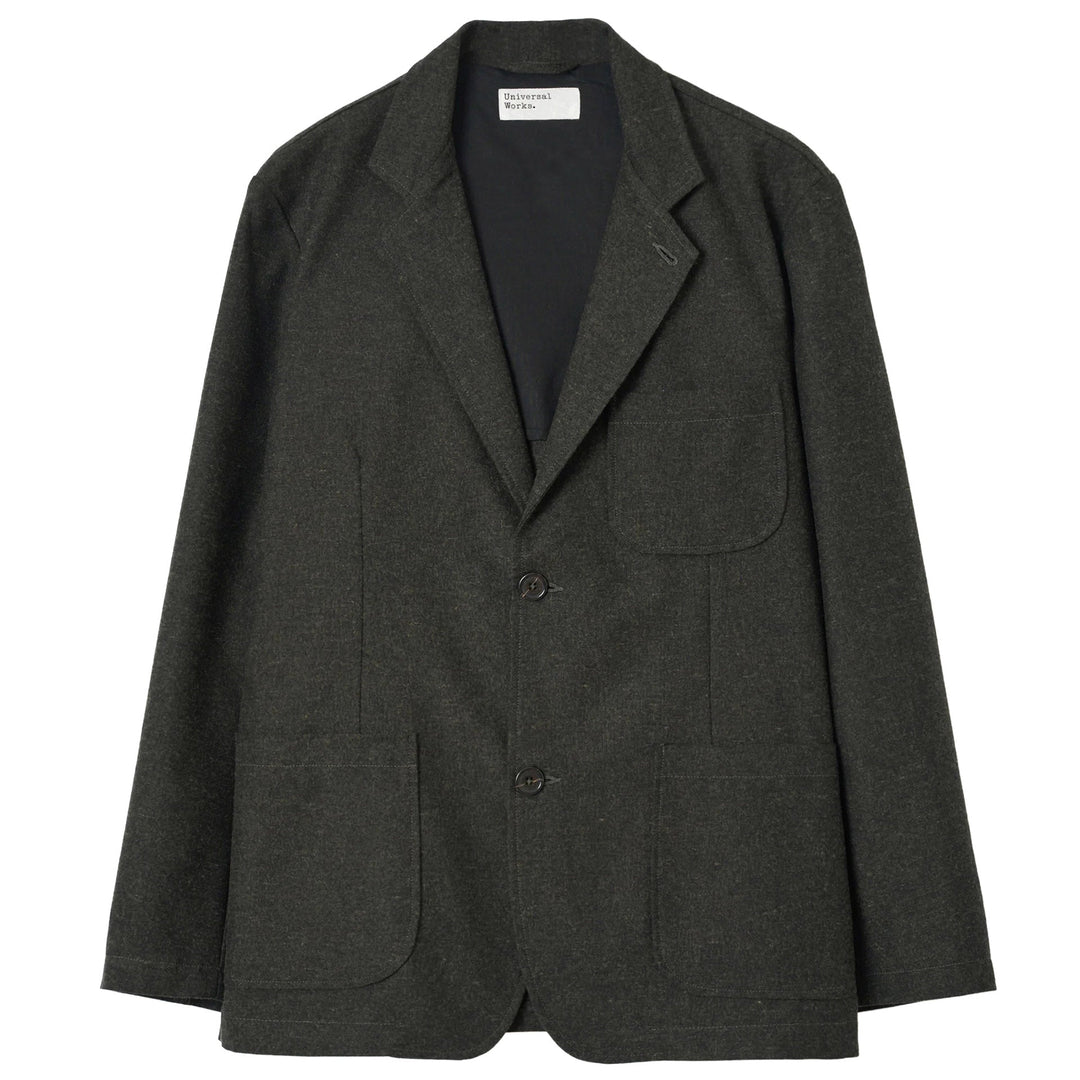 Universal Works Two Button Jacket Olive Recycled Tweed - Merchant Menswear