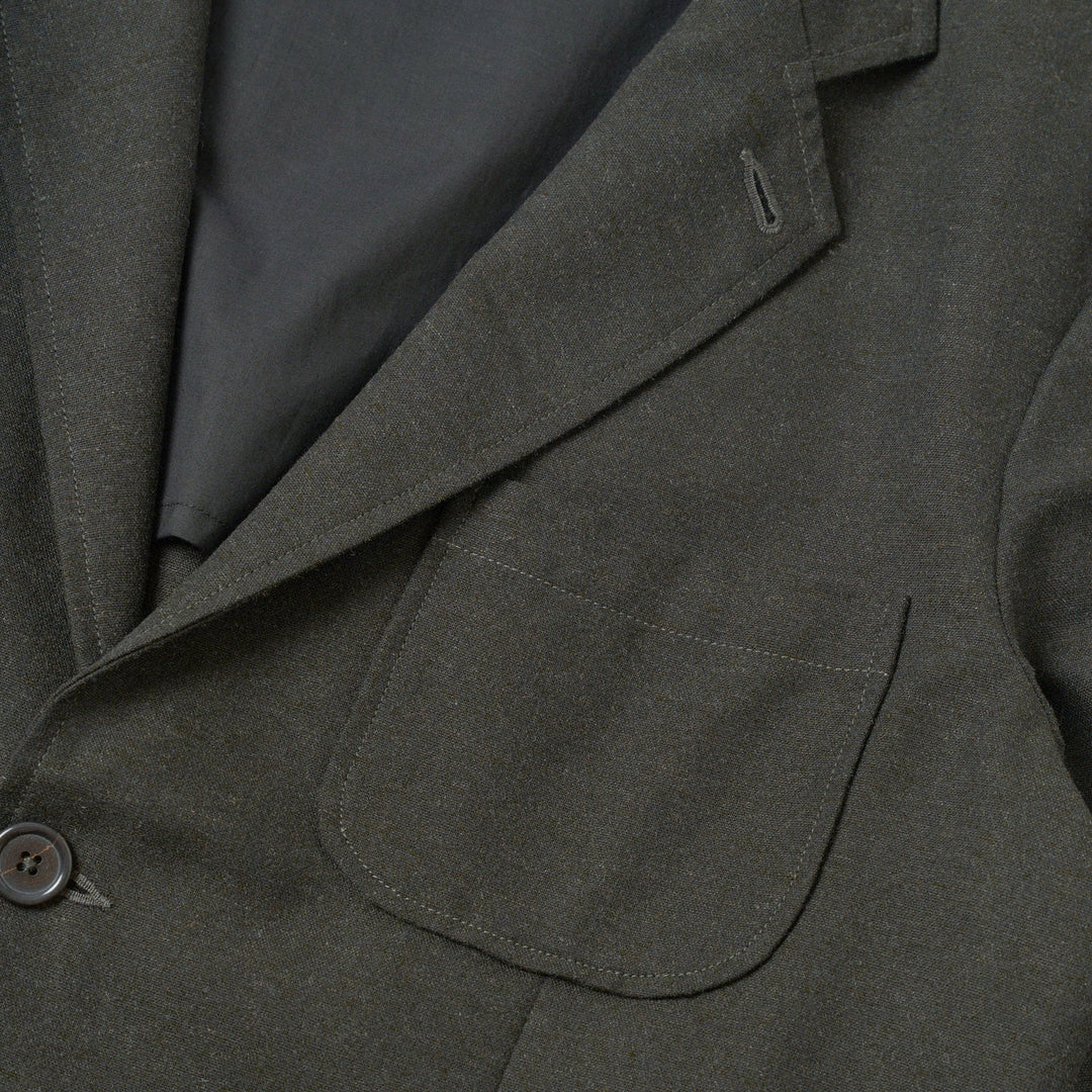 Universal Works Two Button Jacket Olive Recycled Tweed - Merchant Menswear